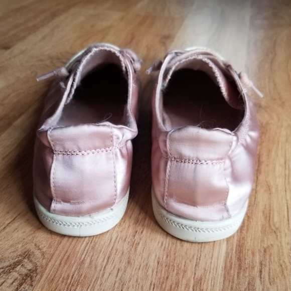 Satin Rose Gold Slip-Ons - Picture 3 of 4